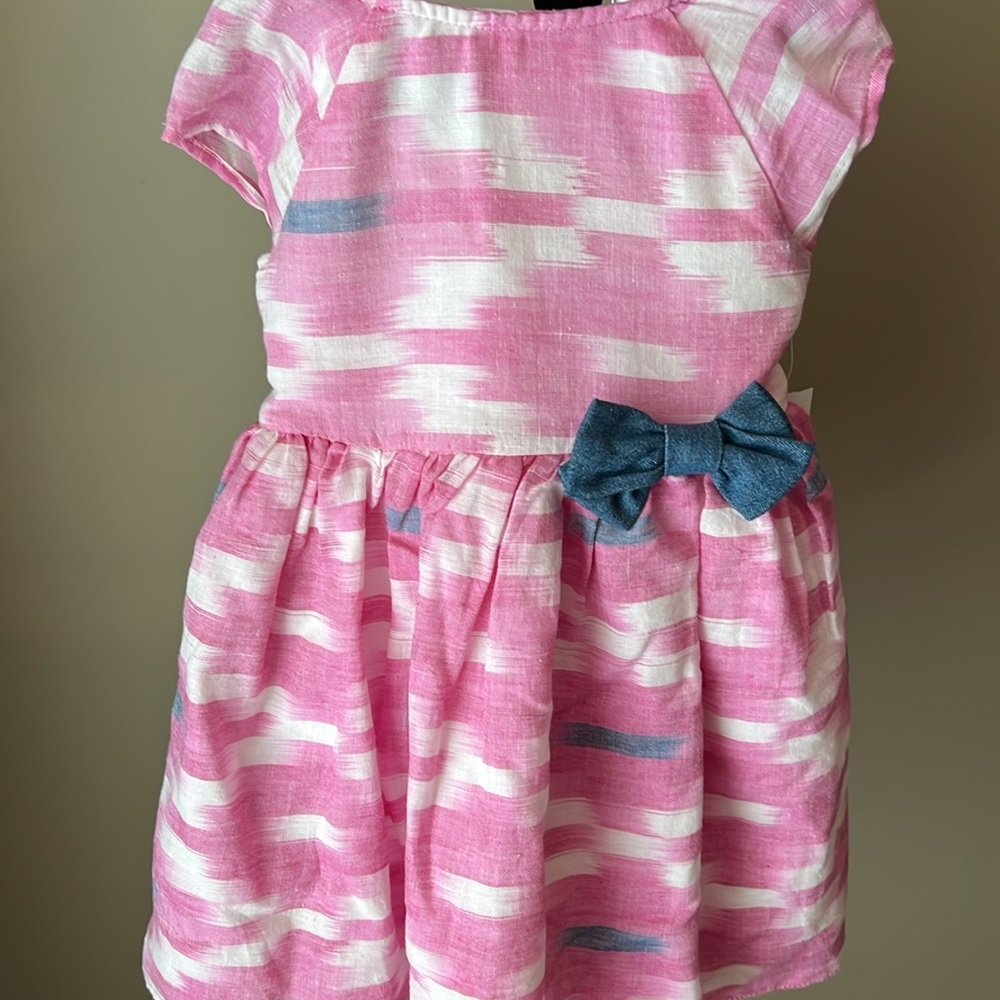 NWT Beautiful pink cotton linen dress